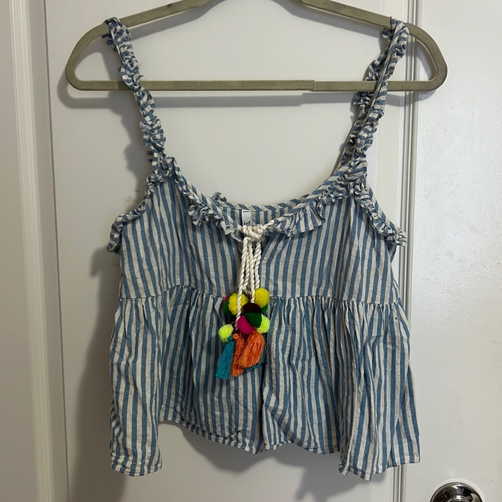 Zara cropped stripe tank
